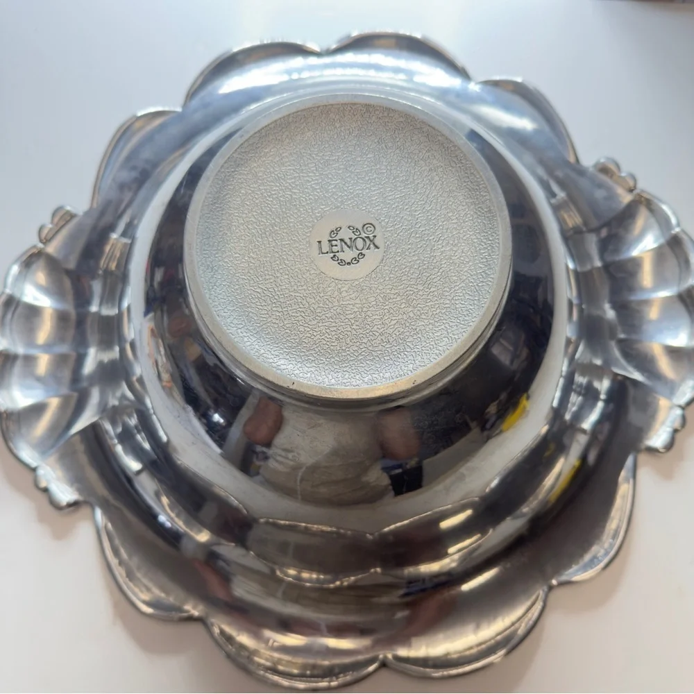 Lenox Pewter Olive Branch Polished Serve-ware